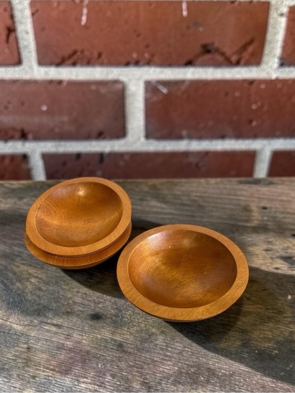 VTG Baribocraft Canada Maple Wood Salad Bowls Lot of 3